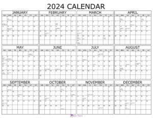 2024 Yearly Holiday Calendar