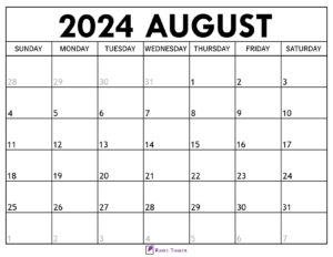 August 2024 Calendar