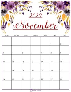 Cute November 2024 Calendar