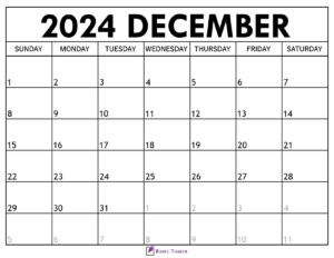 December 2024 Calendar