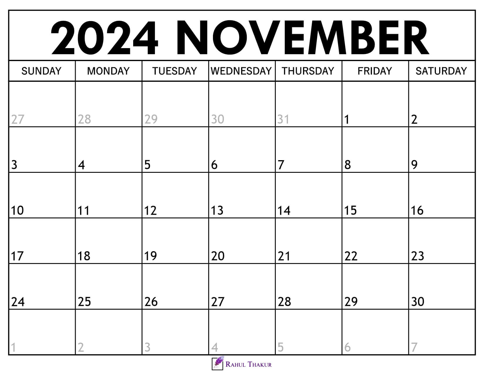 November 2024 Calendar