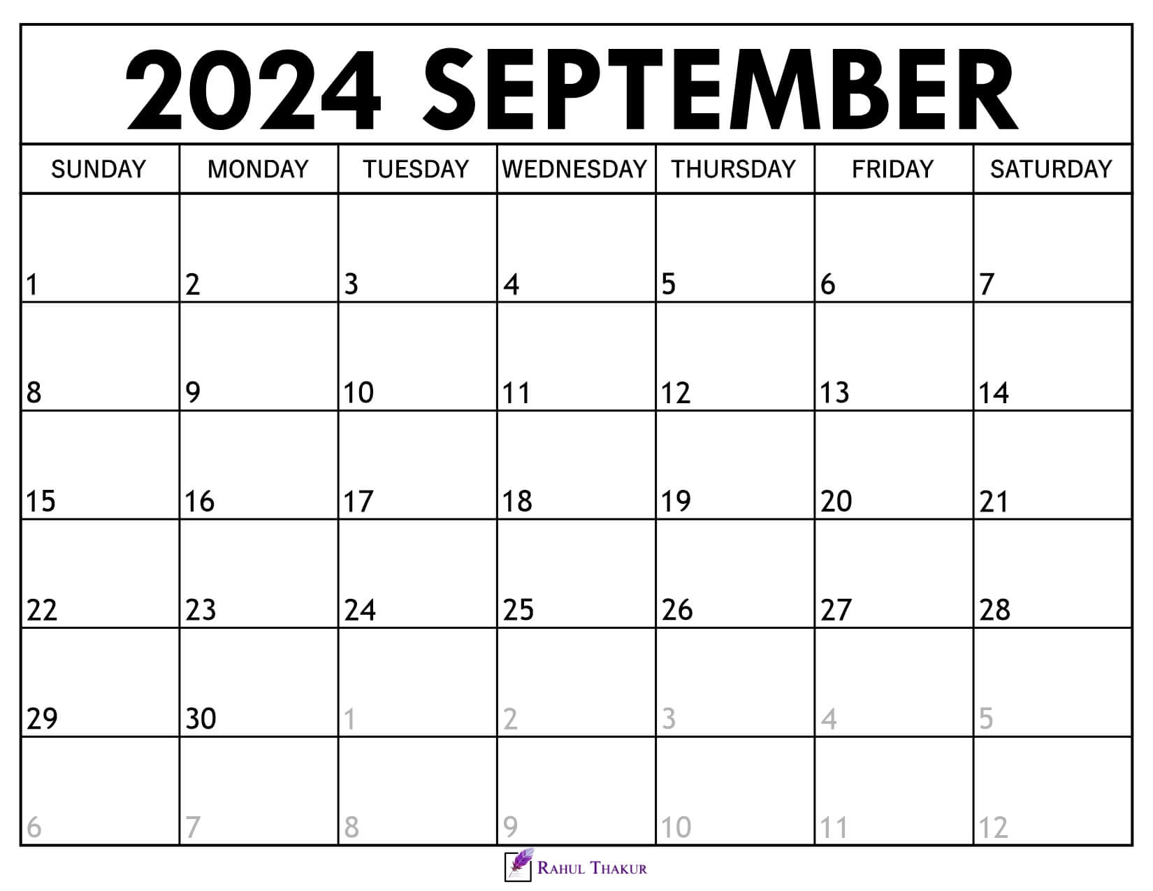 September 2024 Calendar