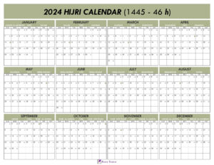 2024 Hijri Calendar Template