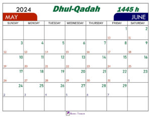 Dhul Qadah 1445 Calendar 1
