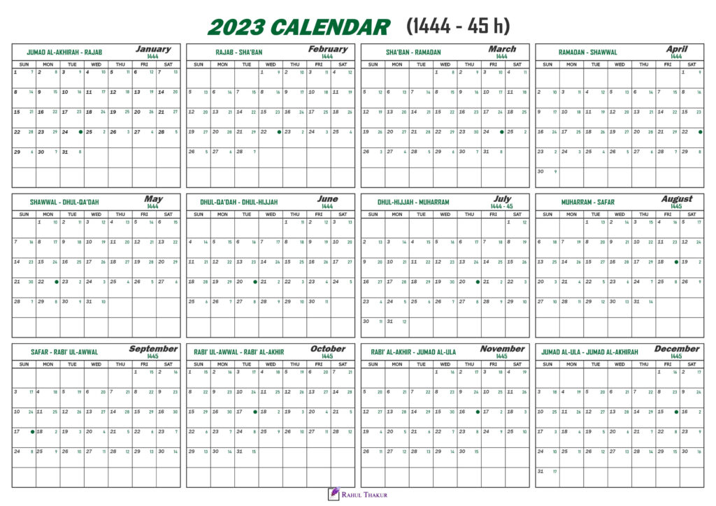 Hijri Calendar 2023