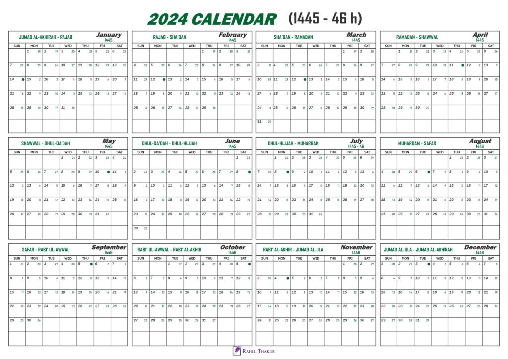 Hijri Calendar 2024