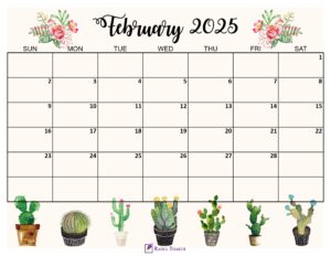 February 2025 Cute Calendar