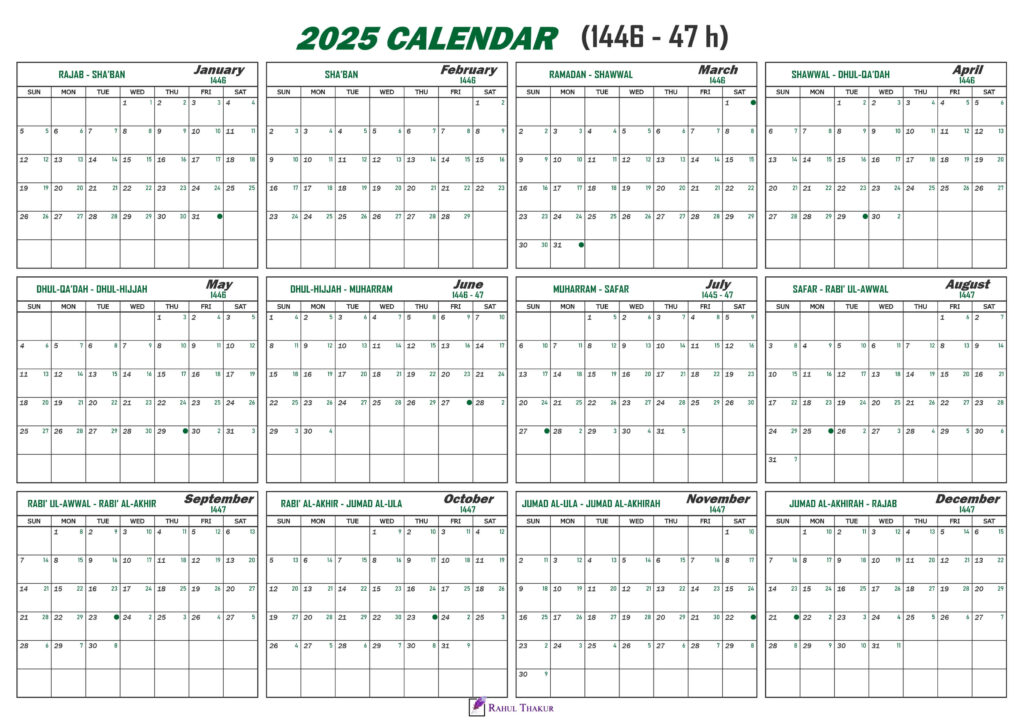 Hijri Calendar 2025