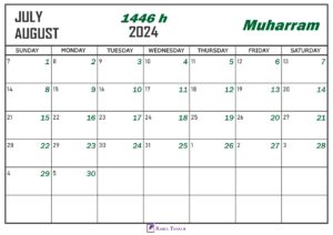 Muharram 1446 Islamic Calendar