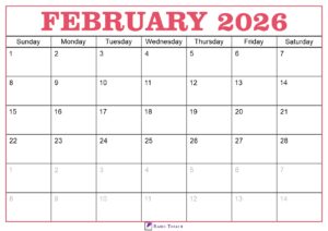 February 2026 Calendar Template