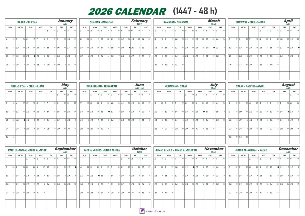 Hijri Calendar 2026