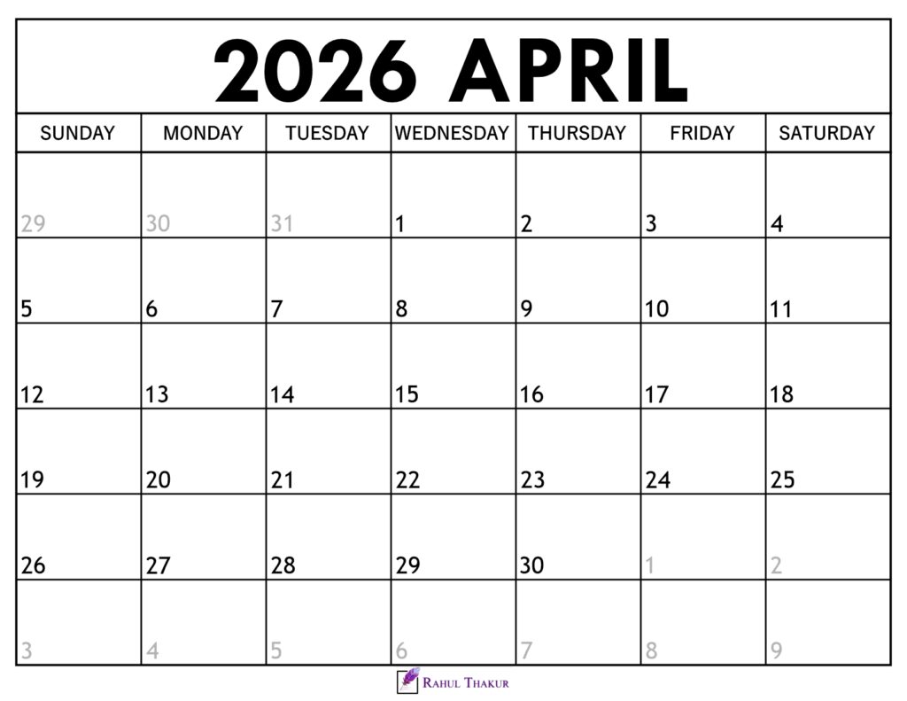 April 2026 Calendar 1