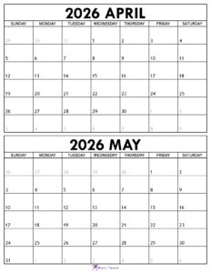 April May 2026 Calendar 1