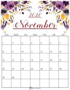 Cute November 2026 Calendar