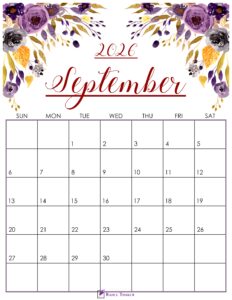 Cute September 2026 Calendar