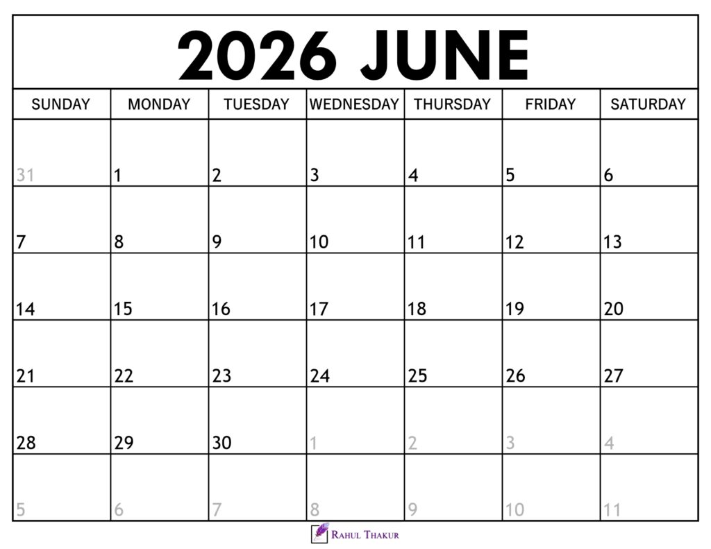 June 2026 Calendar 1