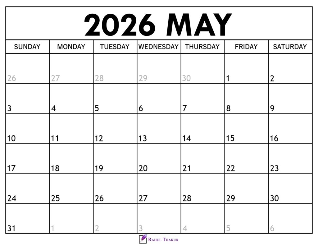 May 2026 Calendar 1