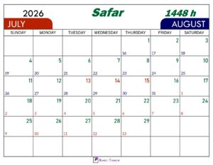 Safar 1448 Calendar 1