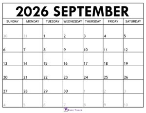 September 2026 Calendar 1